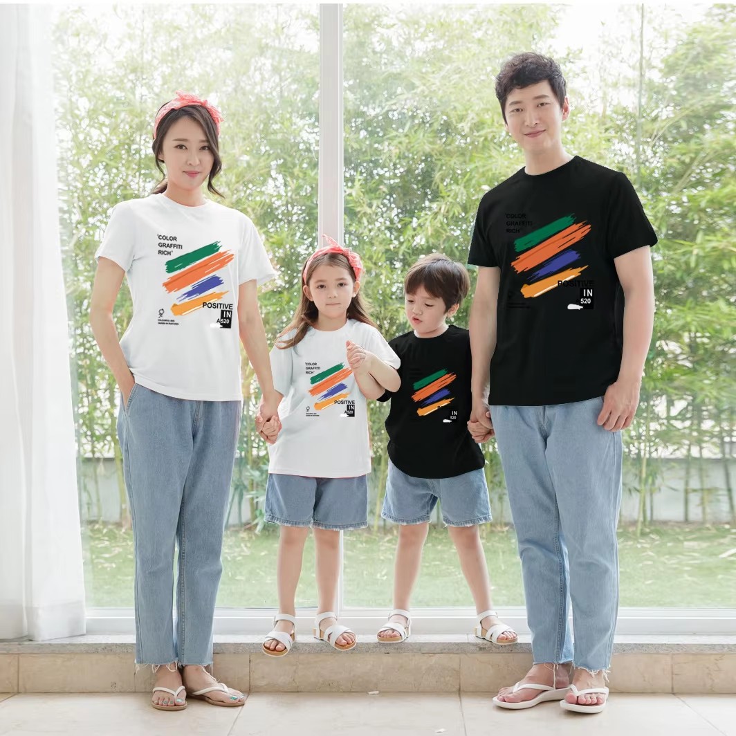 Summer Clothing Drawing - Familien-Look T-Shirts 2026 Sommer Jungen Mädchen