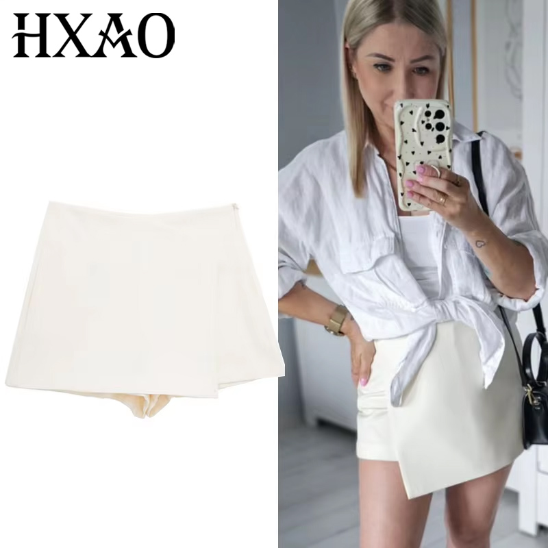 Summer Zara - HXAO Schwarz Weiß Rock Shorts Hohe